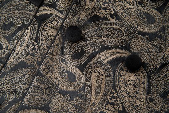 Black Men Nightgown Suit Shawl Collar Velvet Two Piece  Suits | Banquet Prom Suit With Belt_5