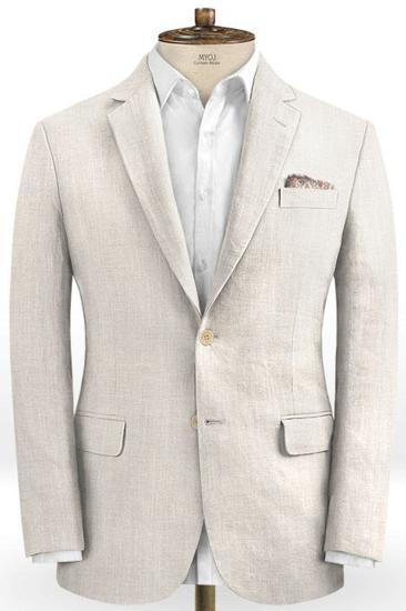 Hot Men Slim Linen Groom Suit | Business Suit Solid Slim Fit Tuxedo_1