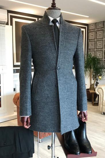 Baldwin Business Formal All Black Slim Fit Wool Coat