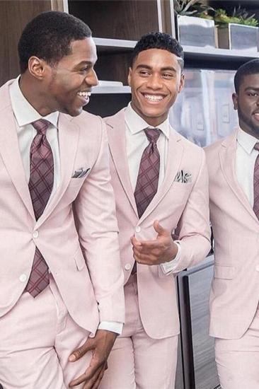 Nathaniel Fashion Blush Pink Slim Fit Wedding Groomsmen Kit_2