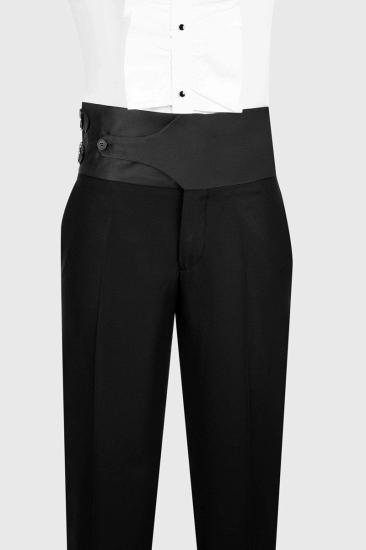 Elegant Black Shawl Lapel Tuxedo Suit One-Button Formal Prom & Wedding Suit_6