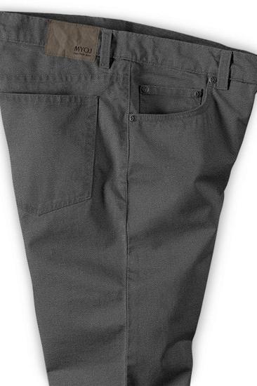 Braydon Grey Zip-Up Sleek Business Suits Pants_3