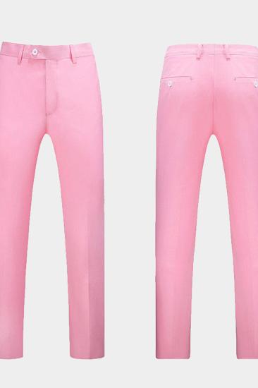 Light Pink Men Suit Three Piece |  Notched Lapel Slim Fit Tuxedo_4
