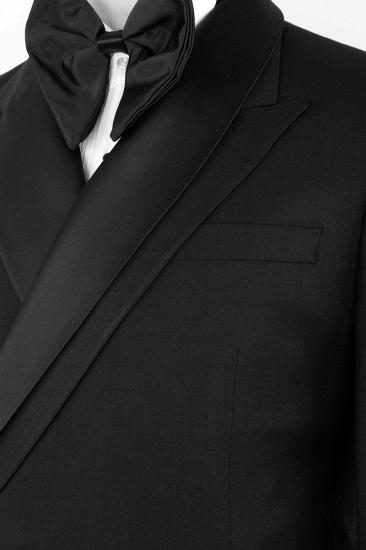 Men’s Black Shawl Lapel One-Button Tuxedo Suit for Wedding & Prom_3
