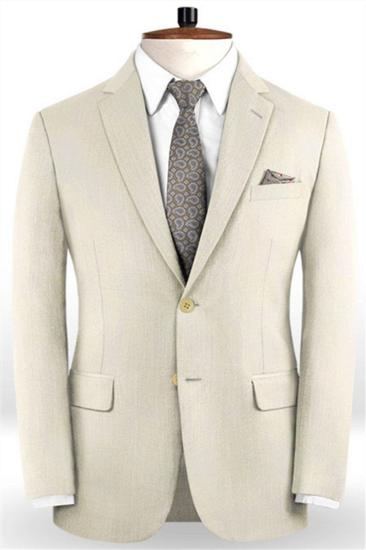 Off White Business Mens Suits | Mens Custom Classic Wedding Suits_1