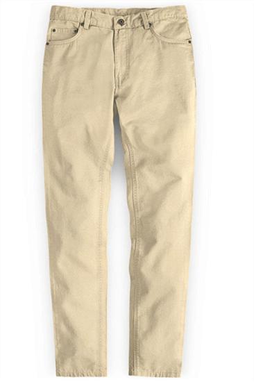High Quality Fashion Slim Clothes Men Solid Color Pants_1