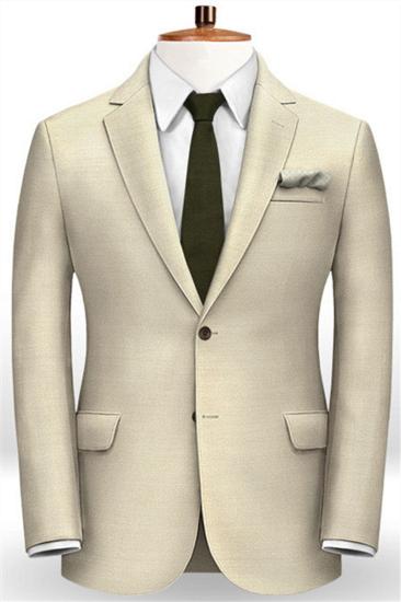 Mens Modern Solid Champagne Tuxedo |  Slim Stylish Mens Suits Online_1