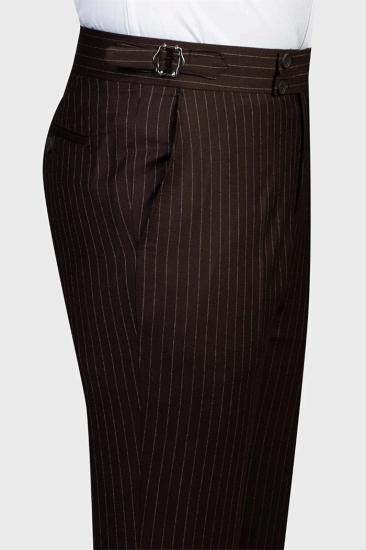 Phil Coffee Shawl Lapel Double Breasted Striped Two Pieces Business Suits_3