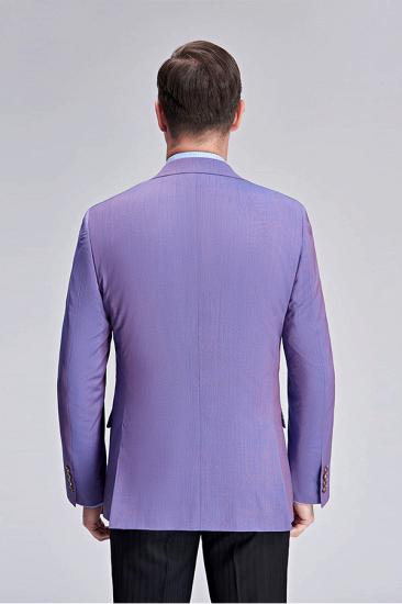 Purple Purple Tuxedo Wedding Jacket | Three Flap Pockets New Mens Blazer_3