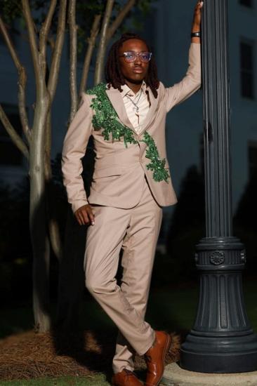 Jonathan Khaki Notched Lapel Beaded Prom Suit | Bradymensuit_1
