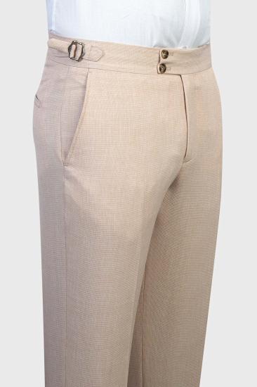 Elegant Champagne Gentleman Double Breasted Tuxedo | Shawl Collar Men's Tuxedo With Metal Buttons_3