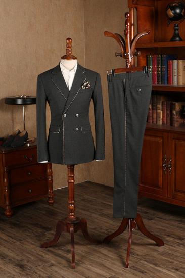 Bancroft Classic All Black Double Breasted Slim Fit Suit