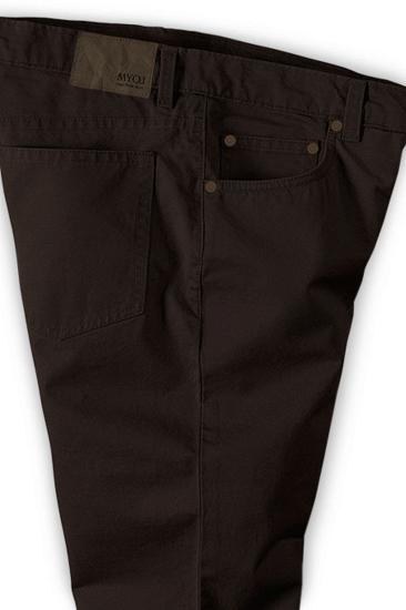 Dark brown slim fit casual business men's formal trousers_3