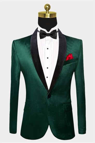 Green Velvet Tuxedo Jacket |  Declan One Prom Suit_1