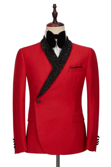 Axel Red Shawl Lapel Fashion Slim Fit Mens Suit_1
