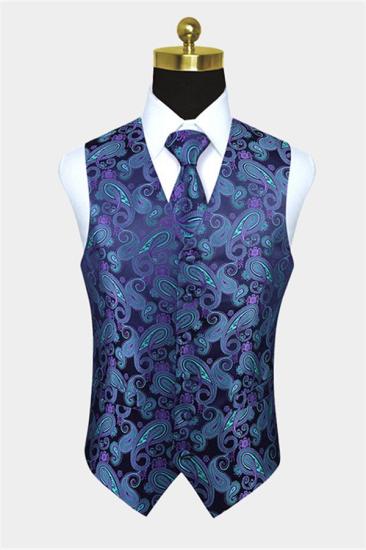 For sale turquoise paisley vest set_1