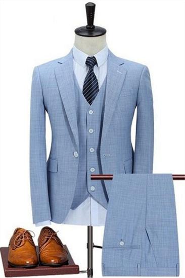 Classic Sky Blue Business Mens Suit | Mens Notched Lapel Slim Fit Tuxedo_1