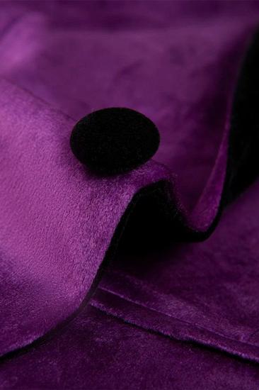 Simple Purple Velvet Mens Suit | One Piece Mens Slim Fit Suit_4