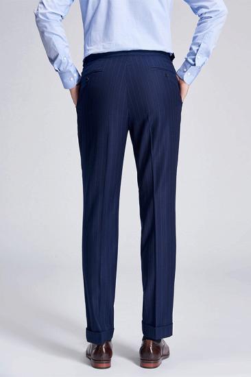 Gentleman Light Stripe Blue Pants in Mens Formal Suit_3