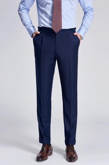 Gentleman Light Stripe Blue Pants in Mens Formal Suit_1