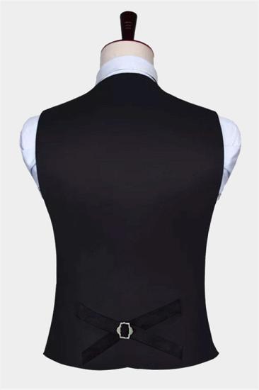 Bespoke Black Silk Formal Men Vest Online_2