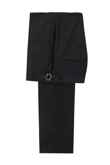 Clarence Gentle Teal Velvet Double Breasted Two Piece Prom Suits With Shawl Lapel_2