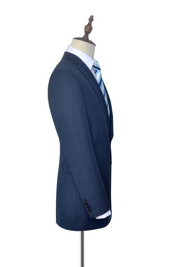 Men Classic Notch Lapel Navy Suit | Dark Blue Men Suit For Groomsmen At_4